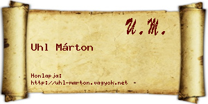 Uhl Márton névjegykártya